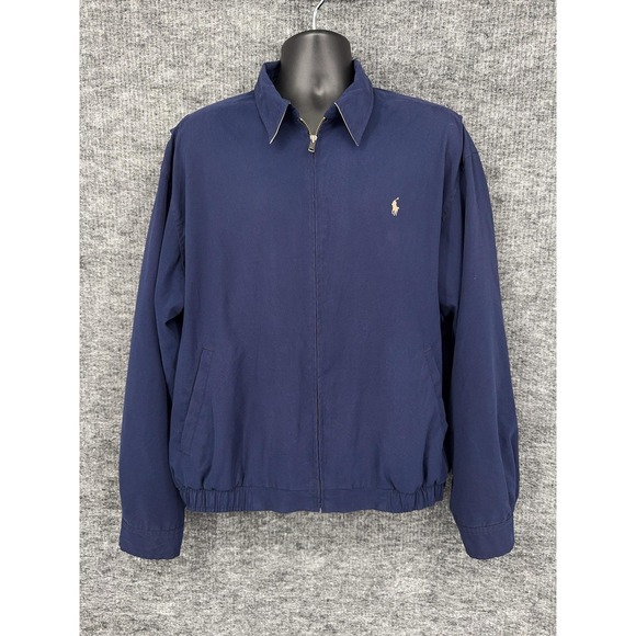 Polo Ralph Lauren Other - Vintage Polo Ralph Lauren Harrington Jacket Mens XL Blue Windbreaker 90s Lined